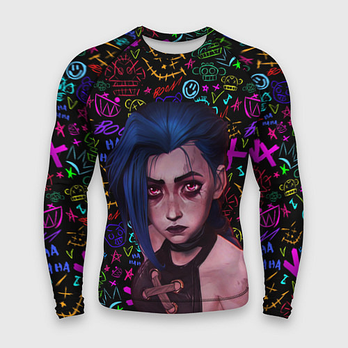 Мужской рашгард Jinx: Джинкс Паудер / 3D-принт – фото 1