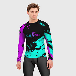 Рашгард мужской КС ГО - НЕОН, цвет: 3D-принт — фото 2
