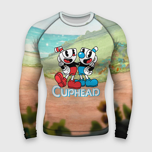 Мужской рашгард Cuphead природа / 3D-принт – фото 1
