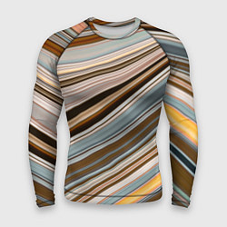 Рашгард мужской Colored wavy lines, цвет: 3D-принт