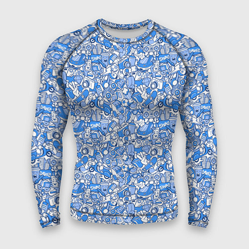 Мужской рашгард Скутер, граффити и телефон / 3D-принт – фото 1