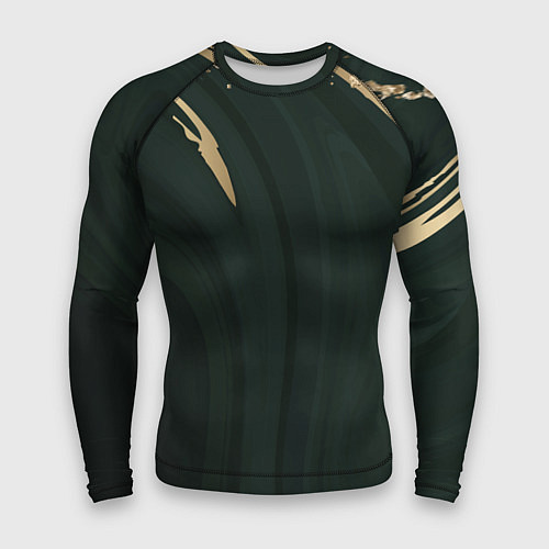 Мужской рашгард Мраморный фон с золотым прикосновением / 3D-принт – фото 1