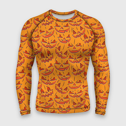 Мужской рашгард Halloween Pumpkin Pattern / 3D-принт – фото 1