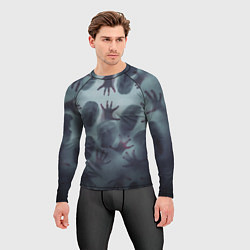 Рашгард мужской Scary faces trying to get out, цвет: 3D-принт — фото 2