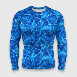 Рашгард мужской Синий лёд - текстура, цвет: 3D-принт