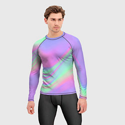 Рашгард мужской Цветные волны, цвет: 3D-принт — фото 2