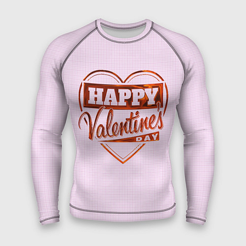 Мужской рашгард Happy Valentines Day! / 3D-принт – фото 1