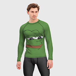 Рашгард мужской Лягушонок Pepe грустит, цвет: 3D-принт — фото 2
