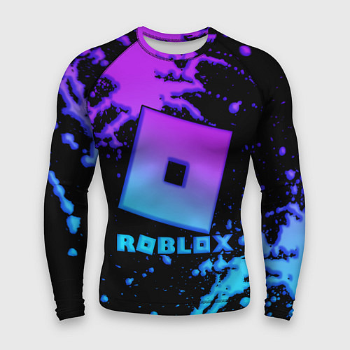 Мужской рашгард Roblox logo neon gradient / 3D-принт – фото 1