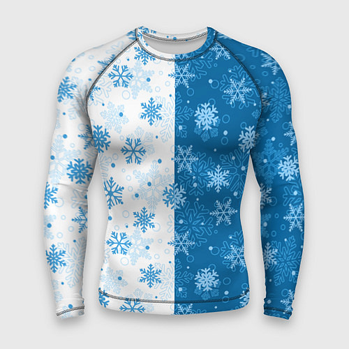 Мужской рашгард Красивые снежинки / 3D-принт – фото 1