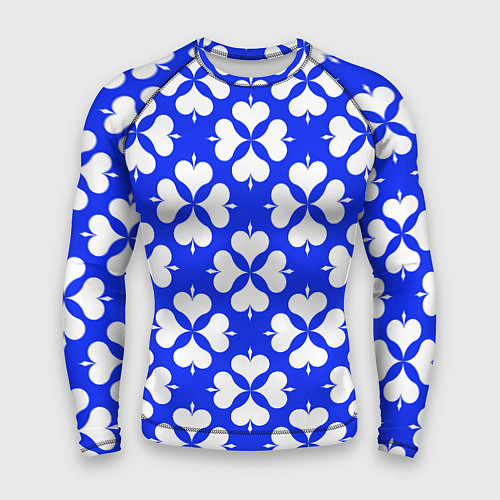 Мужской рашгард Четырехлистный клевер синий / 3D-принт – фото 1