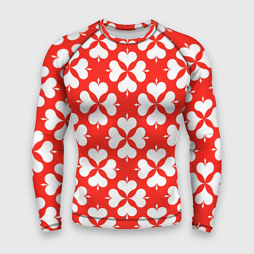 Мужской рашгард Четырехлистный клевер красный / 3D-принт – фото 1
