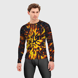 Рашгард мужской Неоновый взрыв - яркое свечение, цвет: 3D-принт — фото 2
