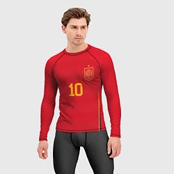 Рашгард мужской Педри ЧМ 2022 сборная Испании, цвет: 3D-принт — фото 2