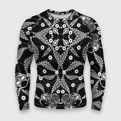 Рашгард мужской Кружевной ажурный узор, цвет: 3D-принт