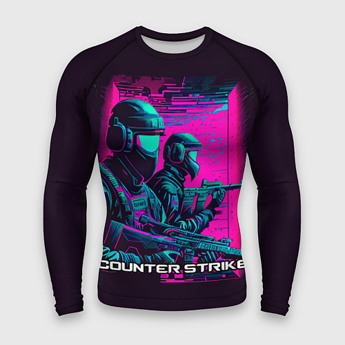 Мужской рашгард Cs Go neon / 3D-принт – фото 1