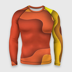 Рашгард мужской Оранжево-жёлтый разлом, цвет: 3D-принт