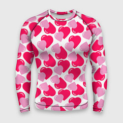 Рашгард мужской Двойные сердечки - паттерн, цвет: 3D-принт