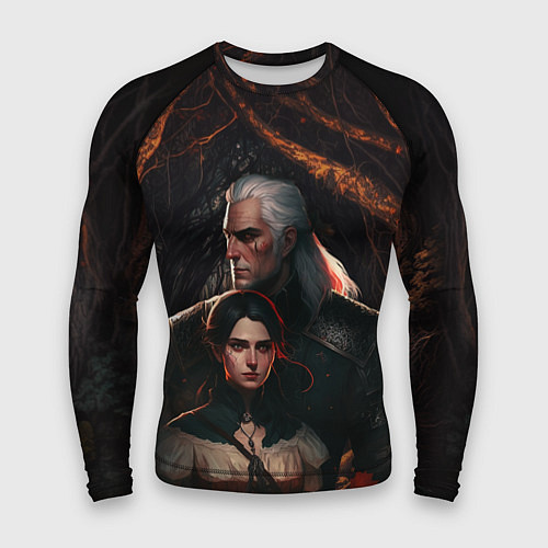 Мужской рашгард Геральт и Йеннифэр / 3D-принт – фото 1