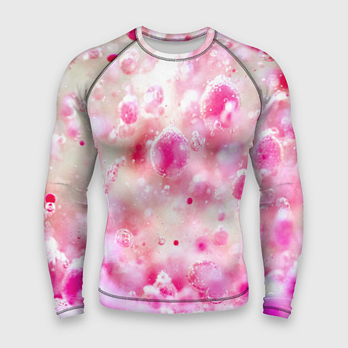 Мужской рашгард Розовое множество красок и пузырей / 3D-принт – фото 1