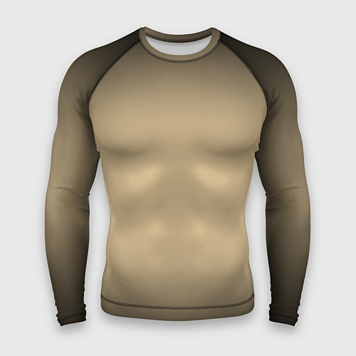 Мужской рашгард Бежевый градиент / 3D-принт – фото 1