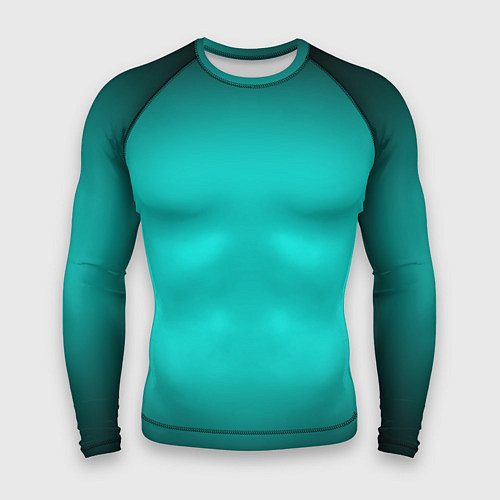 Мужской рашгард Бирюзовый градиент / 3D-принт – фото 1
