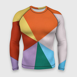 Мужской рашгард Разноцветные пересекающиеся треугольники