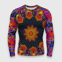 Рашгард мужской Орнамент яркий Мандала, цвет: 3D-принт