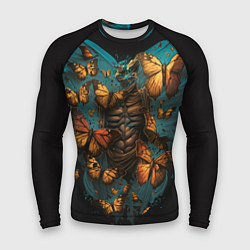 Рашгард мужской Бабочки в груди, цвет: 3D-принт