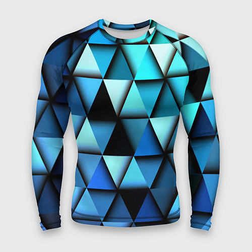 Мужской рашгард Blue triangle / 3D-принт – фото 1