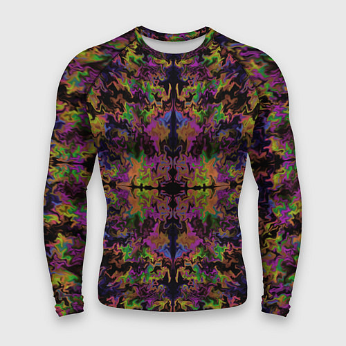 Мужской рашгард Цветная психоделика / 3D-принт – фото 1