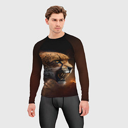 Рашгард мужской Гепард рычащий, цвет: 3D-принт — фото 2