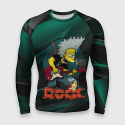 Рашгард мужской Rock music Simpsons, цвет: 3D-принт