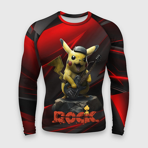 Мужской рашгард Pikachu Rock style / 3D-принт – фото 1