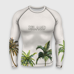 Рашгард мужской Пальмы island, цвет: 3D-принт