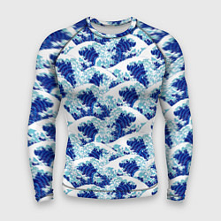 Мужской рашгард Японские синие волны