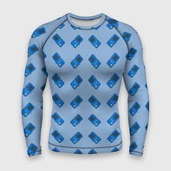 Рашгард мужской Синяя консоль тетрис, цвет: 3D-принт
