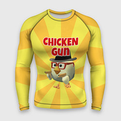 Рашгард мужской Chicken Gun с пистолетами, цвет: 3D-принт