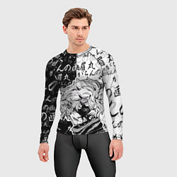 Рашгард мужской Адский рай - иероглифы, цвет: 3D-принт — фото 2