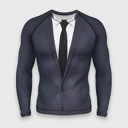 Рашгард мужской Деловой пиджак с рубашкой, цвет: 3D-принт