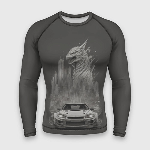 Мужской рашгард Godzilla car / 3D-принт – фото 1