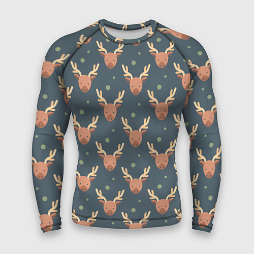 Мужской рашгард Паттерн милый лось / 3D-принт – фото 1