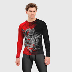 Рашгард мужской Дракон с катаной, цвет: 3D-принт — фото 2