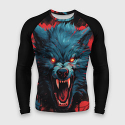 Мужской рашгард Wolf black red