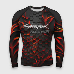 Мужской рашгард Cyberpunk 2077 Phantom liberty red fire