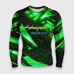 Мужской рашгард Cyberpunk 2077 phantom liberty neon green