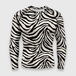 Рашгард мужской Полосатая шкура зебры, белого тигра, цвет: 3D-принт