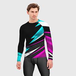 Рашгард мужской Спорт униформа - неон, цвет: 3D-принт — фото 2