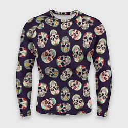 Рашгард мужской Узор с черепами Pattern with skulls, цвет: 3D-принт