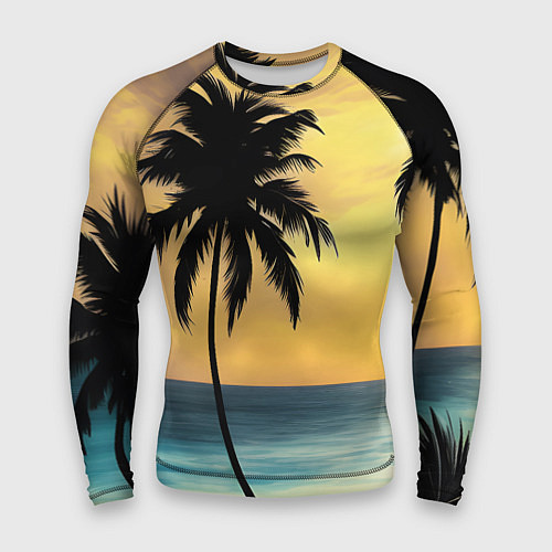 Мужской рашгард Вечер на отдыхе / 3D-принт – фото 1